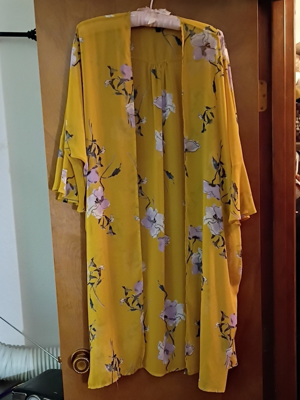 Yellow Floral Kimono Dress - Lulu's